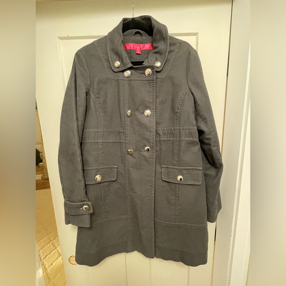 Paris Hilton double breasted cotton trench coat - Picture 3 of 10